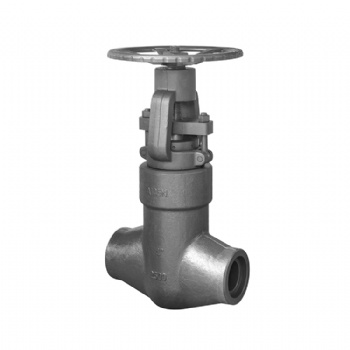 Pressure self-sealing welded gate valve