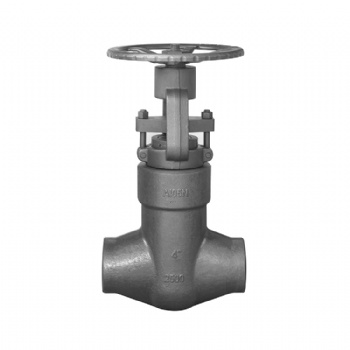 Pressure self-sealing welded gate valve