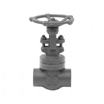 Welded bonnet forged steel gate valve