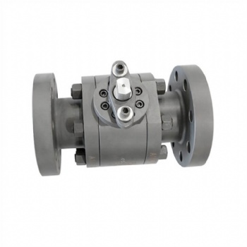 Three-pieces high pressure flange ball valve