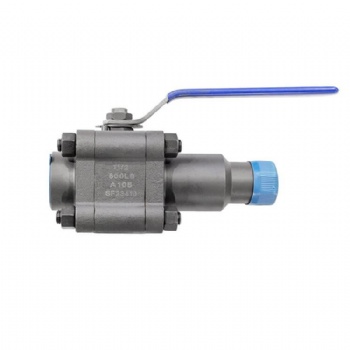 Forged steel three-pieces extended pipe ball valve