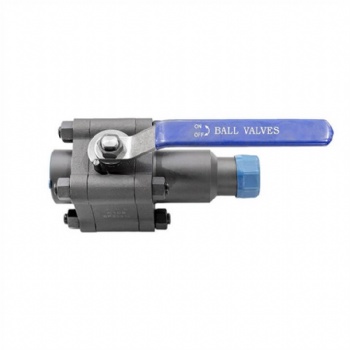 Forged steel three-pieces extended pipe ball valve