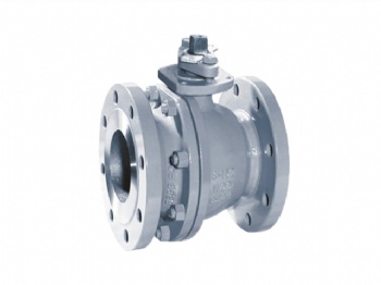 Two-pieces floating ball valve