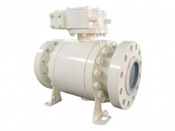 Three-pieces flanged trunnion mounted ball valve
