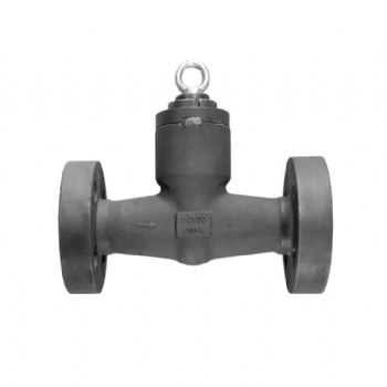 Integral flange pressure self-sealing swing check valve